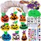 63 Sets Halloween Craft Kits Wooden Pumpkin Ornaments Decorations